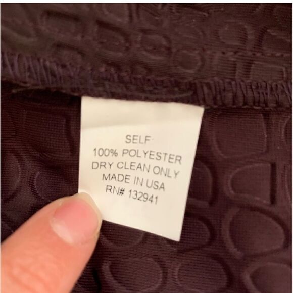 Amanda Uprichard Women’s Size 8 Slit Dress Plum Purple Crocodile Embossed - Picture 16 of 16